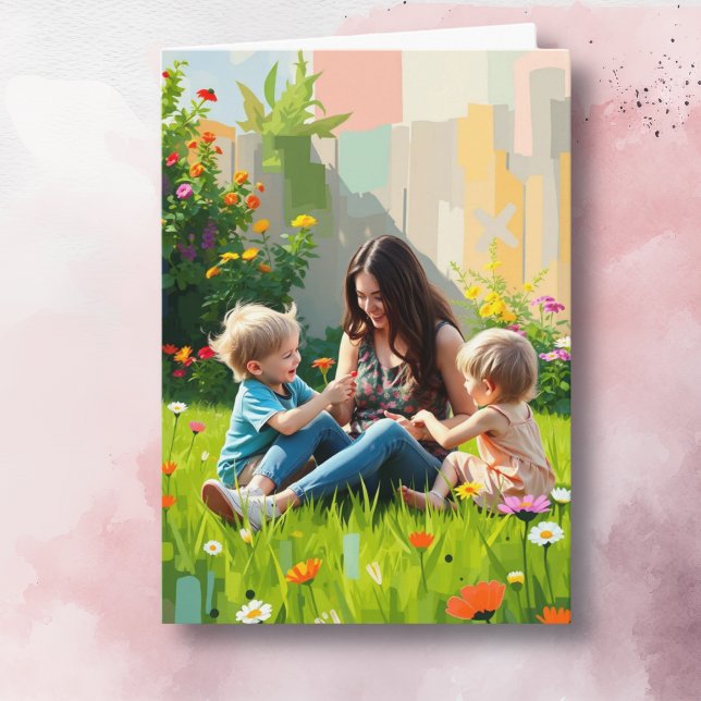 Mum and Children Playing | Mother's Day Card (Creator Uploaded)