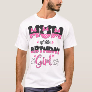 Mum And Dad Birthday Girl Mouse Family Matching T-Shirt