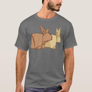 Mum and Dad Bunny Origami Left Bunniesmee T-Shirt
