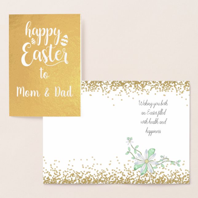 Mum and Dad Easter REAL FOIL Card (Display)