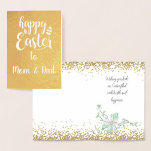 Mum and Dad Easter REAL FOIL Foil Card