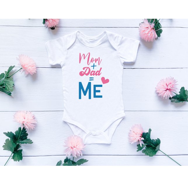 Mum and Dad Equal Me Baby Bodysuit (Creator Uploaded)