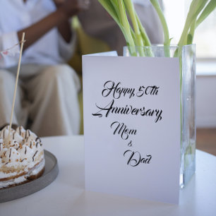 Mum and Dad Golden Wedding Anniversary Foil Card