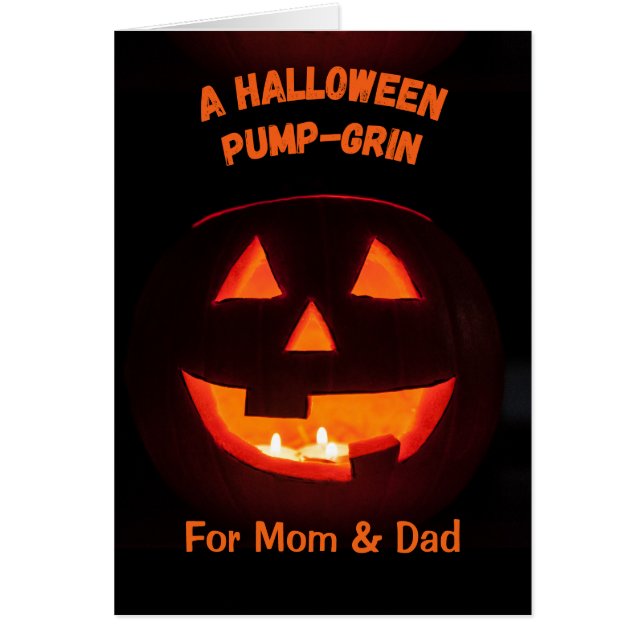 Mum and Dad Halloween Cute Jack o' Lantern (Front)