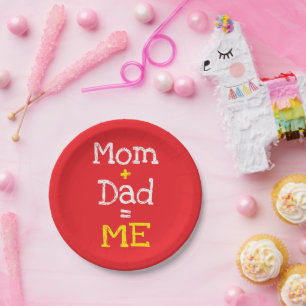 Mum and Dad is Me Paper Plate