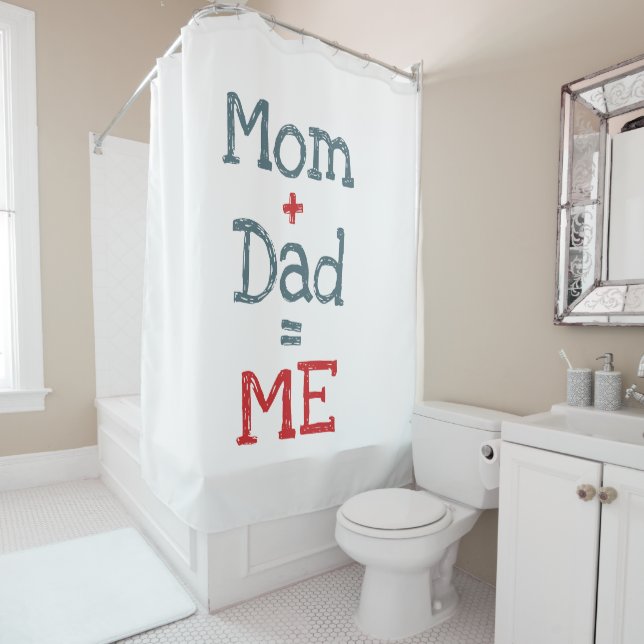 Mum and Dad is Me Shower Curtain (In Situ)