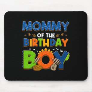 Mum And Dad Mummy Birthday Boy Dinosaur Family Par Mouse Pad