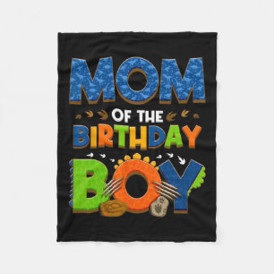 Mum And Dad Of The Birthday Boy Dinosaur Family Pa Fleece Blanket