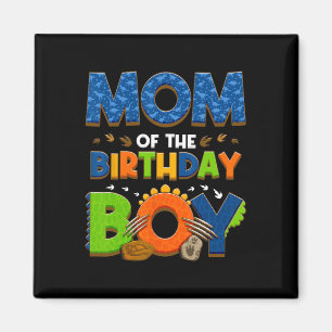 Mum And Dad Of The Birthday Boy Dinosaur Family Pa Magnet