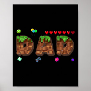 Mum And Dad Of The Birthday Boy Pixel Game Matchin Poster
