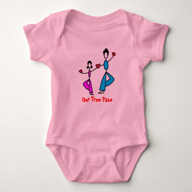 Mum and Daughter - Baby Yoga Clothes Bodysuit (Front)