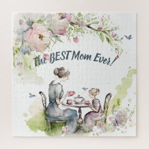 Mum and Daughter Tea Party Jigsaw Puzzle