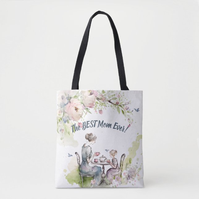 Mum and Daughter Tea Party Tote Bag (Front)