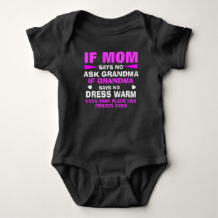 mum and grandma for baby bodysuit