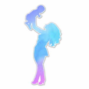 Mum and Her Baby Watercolor Sticker