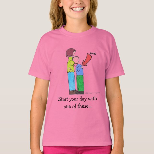 Mum and Joey Hugging T-Shirt (Front)