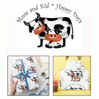 Mum and Kid Happy Days Wrapping Paper