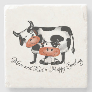 Mum and Kid * Happy Smiling Stone Coaster