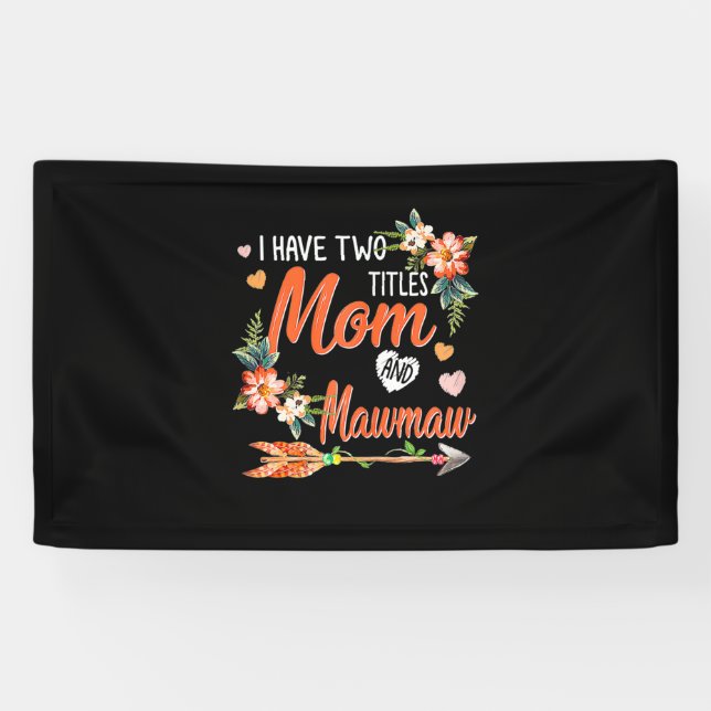 Mum And Mawmaw Birthday Banner (Horizontal)
