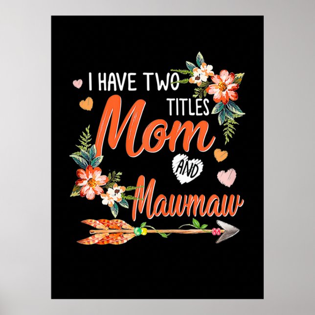 Mum And Mawmaw Birthday Poster (Front)