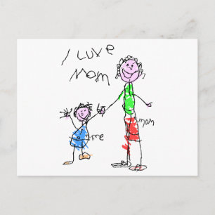 Mum and Me I Love Mum Postcard