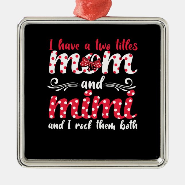 Mum And Mimi Metal Tree Decoration (Front)