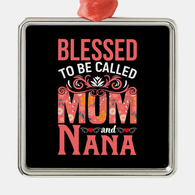 Mum And Nana Metal Tree Decoration (Front)