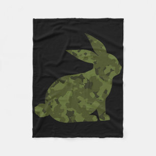 Mum And Son Matching Camouflage Bunny Rabbit Easte Fleece Blanket