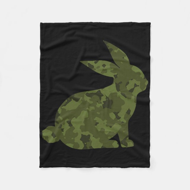 Mum And Son Matching Camouflage Bunny Rabbit Easte Fleece Blanket (Front)