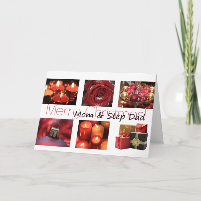 Mum and Step Dad Merry Christmas card (Front)