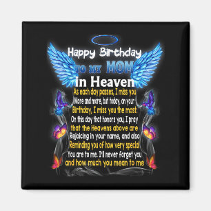 Mum angel in heaven poem, happy mother's day proud magnet
