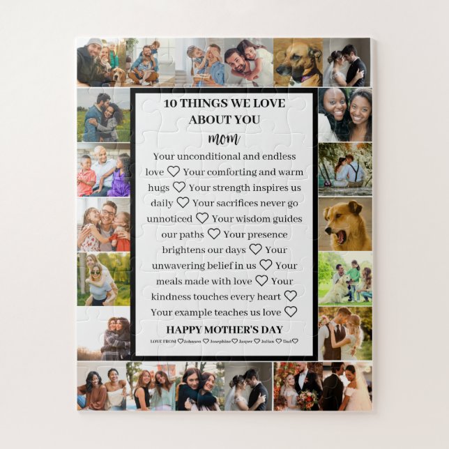 Mum appreciation | Mothers Day 22 Photo Collage Jigsaw Puzzle (Vertical)