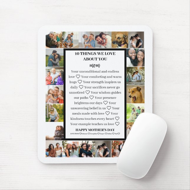 Mum appreciation | Mothers Day 22 Photo Collage Mouse Pad (With Mouse)