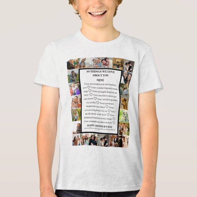 Mum appreciation | Mothers Day 22 Photo Collage Tri-Blend Shirt (Front)
