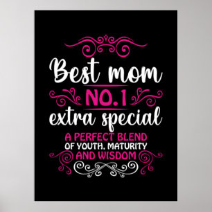 Mum Art Best Mum Number One Poster