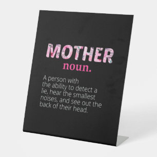 Mum Art Floral Mother Definition Pedestal Sign