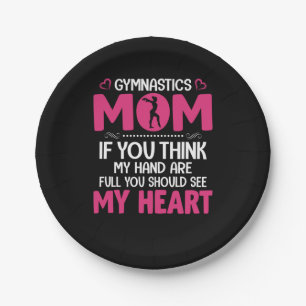 Mum Art Gymnastics Mum Paper Plate