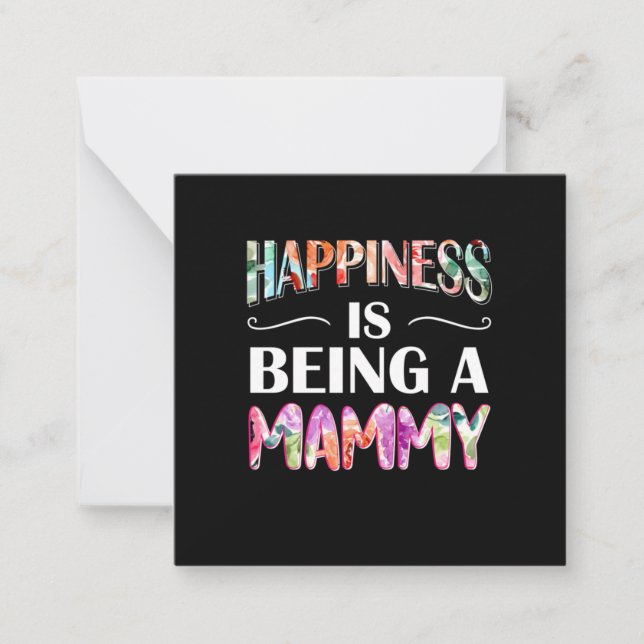 Mum Art Happiness Is Being A Mummy Card (Front)