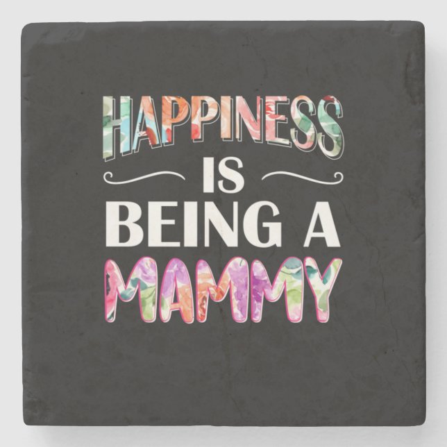 Mum Art Happiness Is Being A Mummy Stone Coaster (Front)