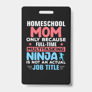 Mum Art Homeschool Mum ID Badge