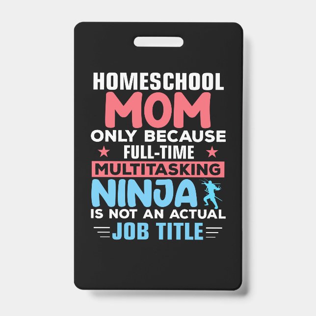 Mum Art Homeschool Mum ID Badge (Front)