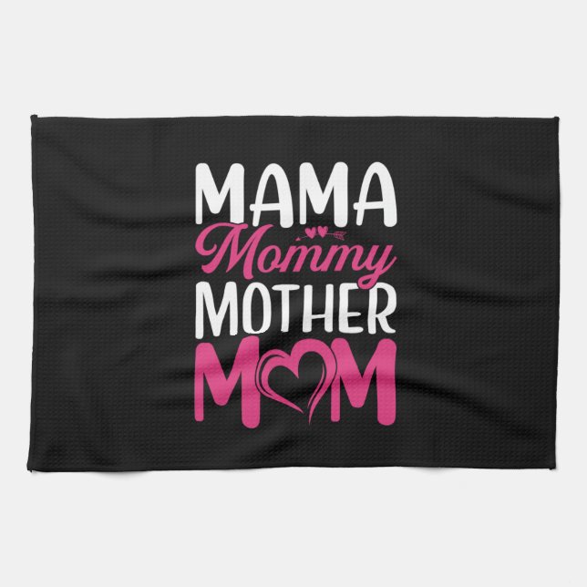 Mum Art Mama Mummy Mother Mum Tea Towel (Horizontal)