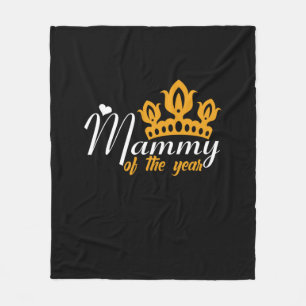 Mum Art Mammy Of The Year Fleece Blanket