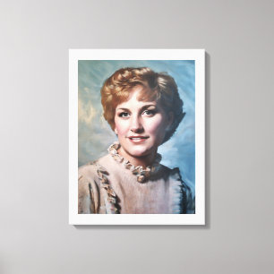 Mum as Computer Impasto Oil Panting Canvas Print