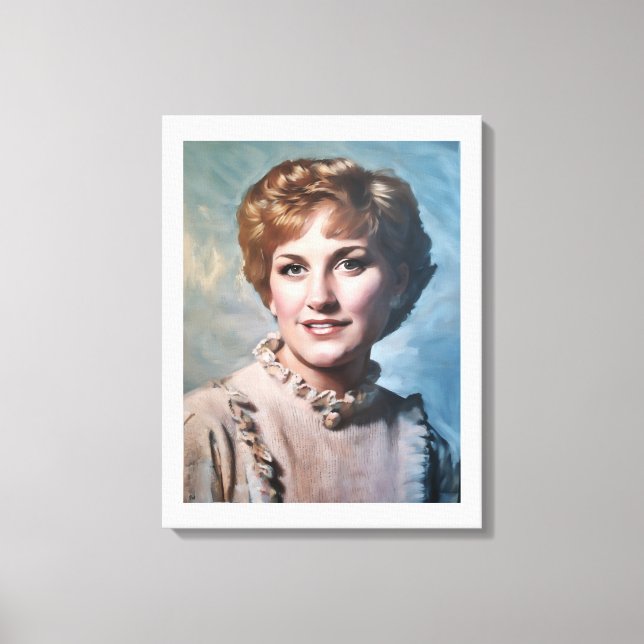 Mum as Computer Impasto Oil Panting  Canvas Print (Front)
