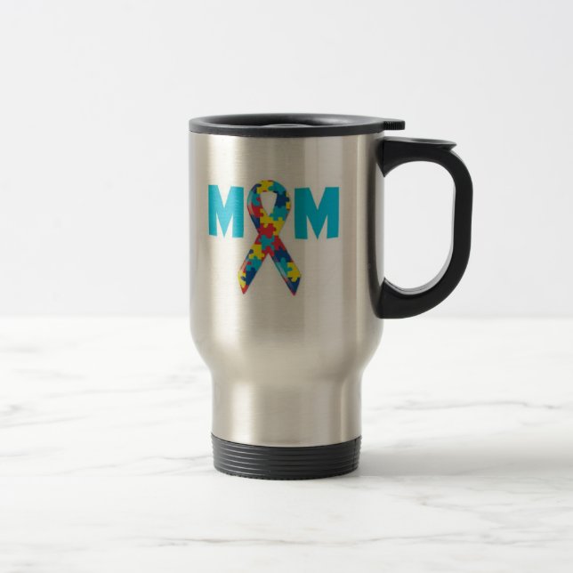 Mum Autism Awareness Travel Mug (Right)