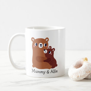 Mum & Baby Bear , Personalised Matching Family Coffee Mug
