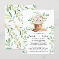 Mum & Baby Bunny Baby Shower Book for Baby Card
