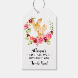 Mum & Baby Bunny Shower Favour Gift Tag