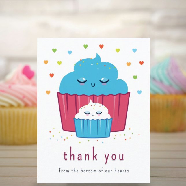 Mum & Baby Cupcake Thank You Card (Creator Uploaded)
